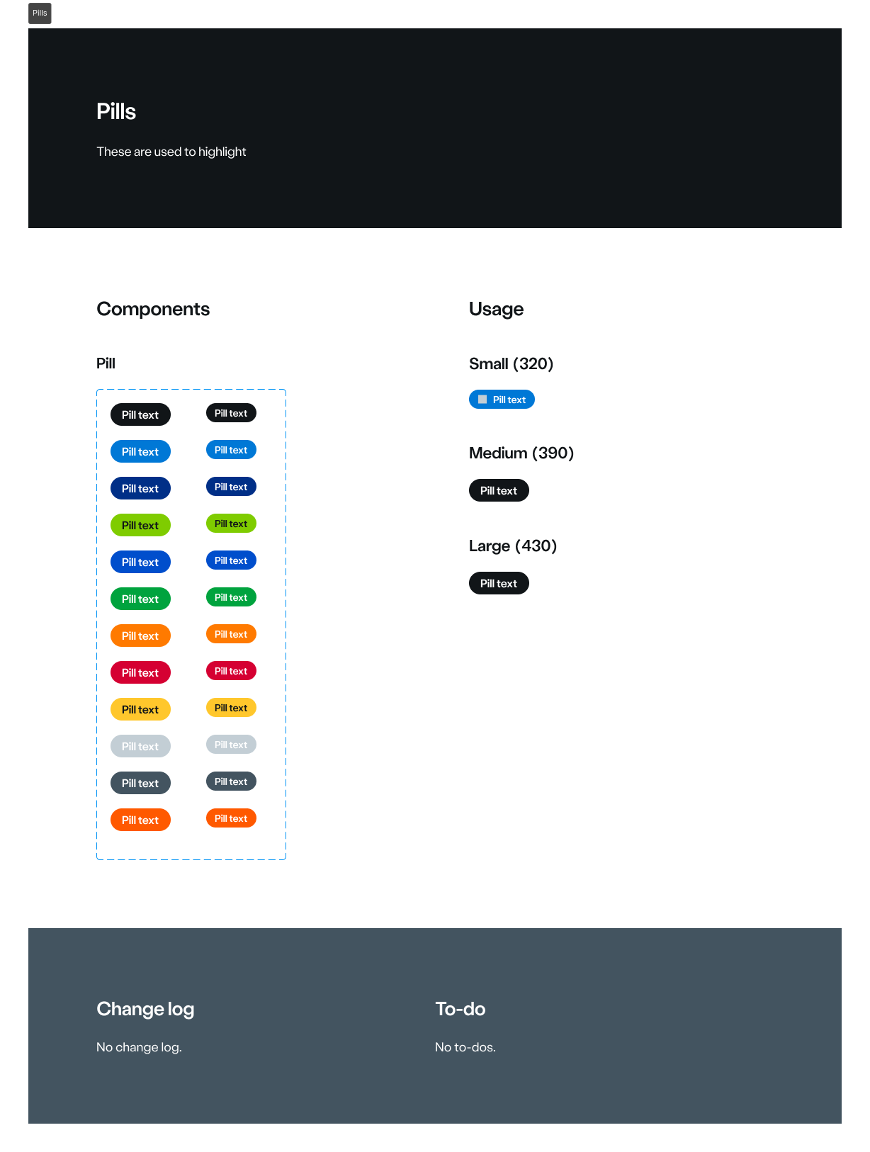 Pill types components